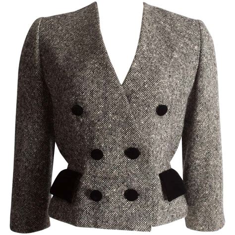 dior tweed jacket|Dior silhouette jacket.